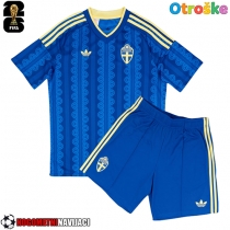Otroške Nogometnih dresov Švedska Gostujoči SP 2026 Kratki rokavi (+ hlače)